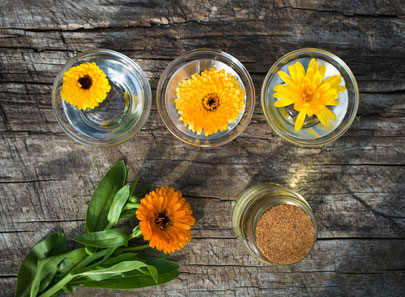 Ringelblumen im Glas